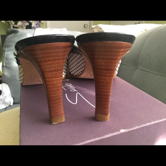 Sesto Meucci Size 10M Black/White Heels - Picture 4 of 4